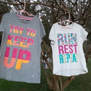Girls physical fitness logo shirts